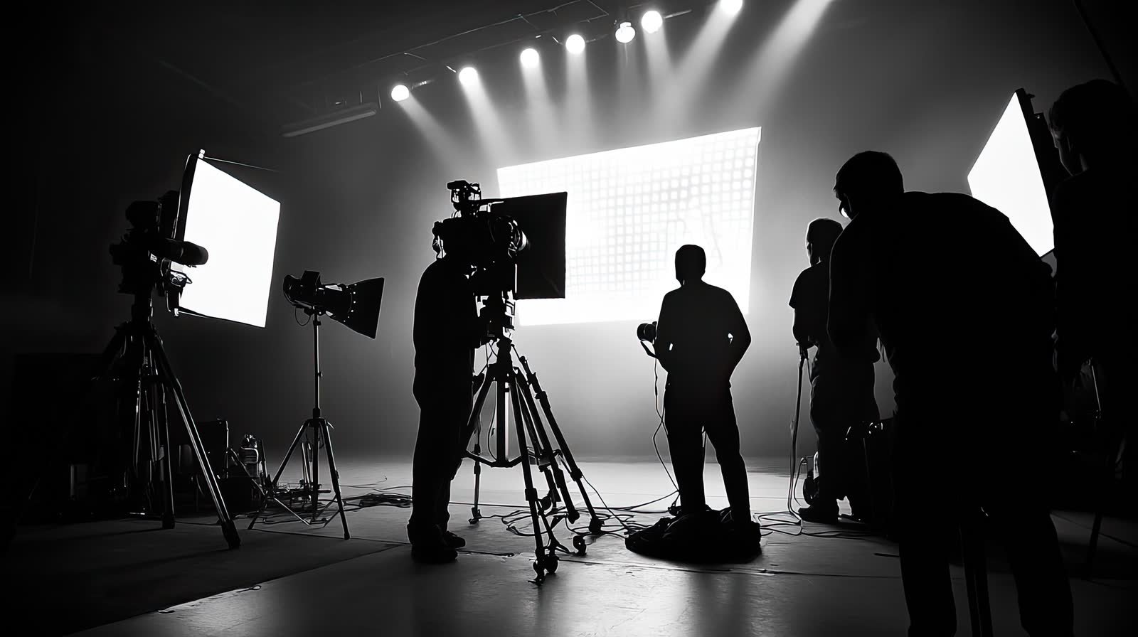 Crew on a film set