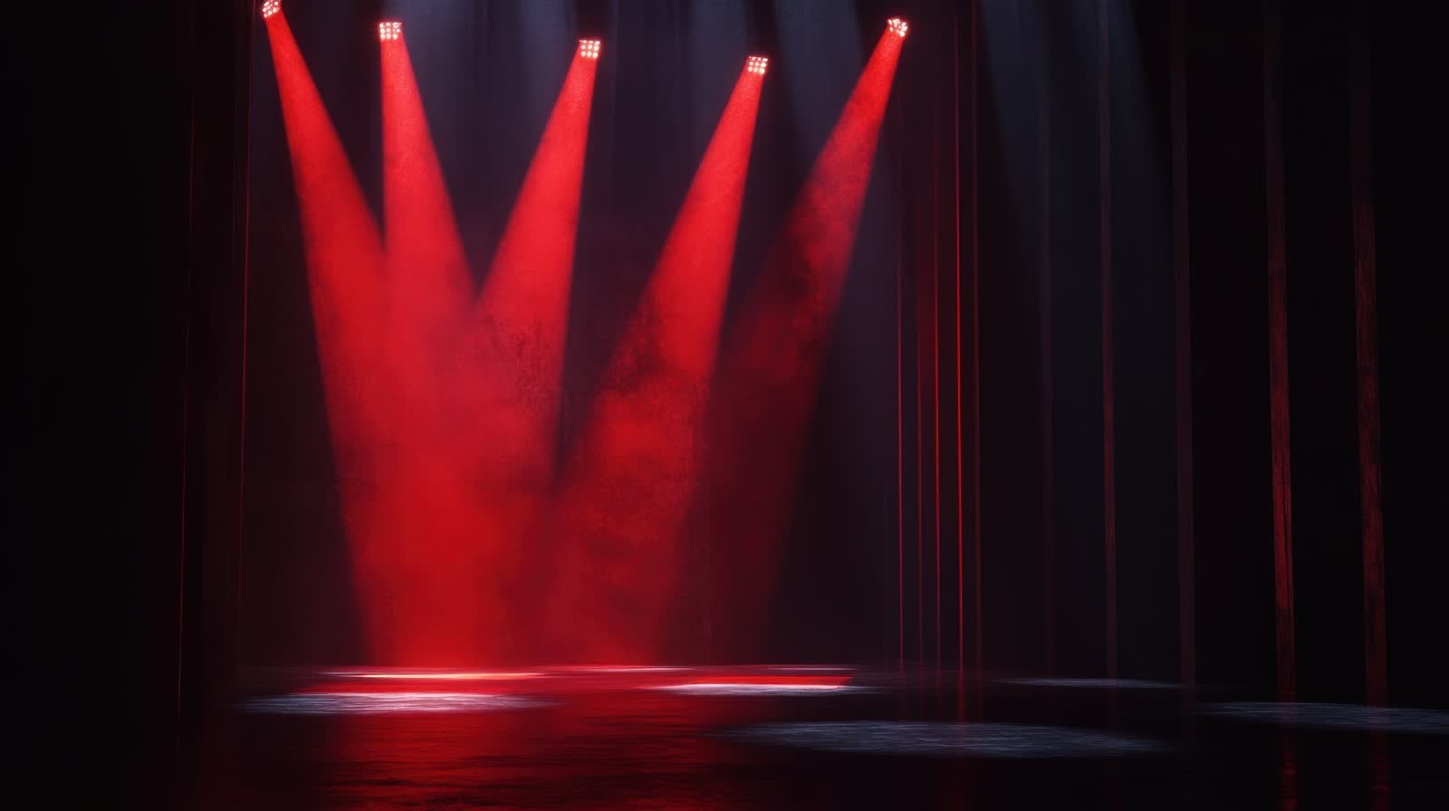 Red spotlight on stage