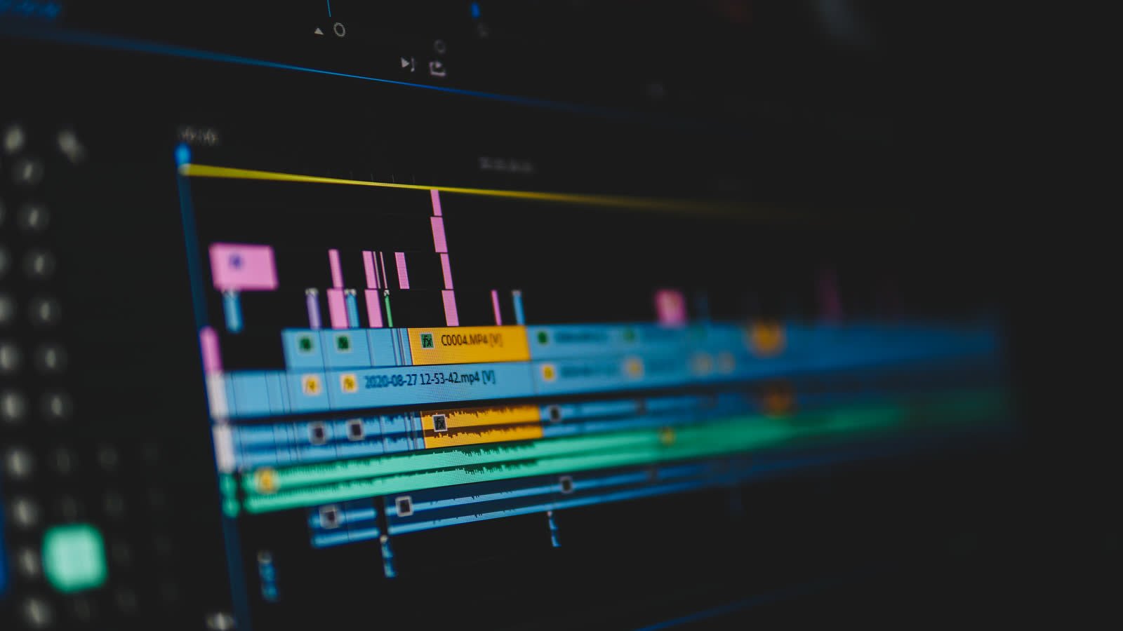 Video editing close-up